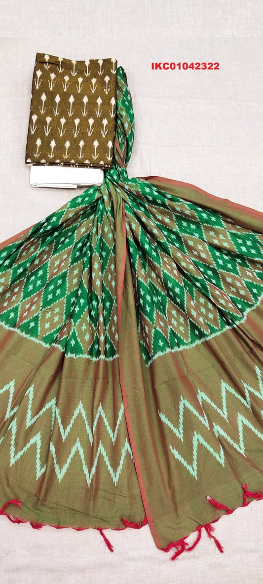 Double Ikat Mercerised Cotton Dress Material