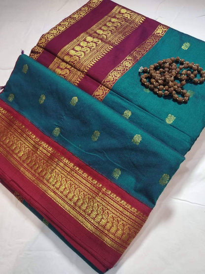 Kalyani Cotton Saree with Contrast Blouse