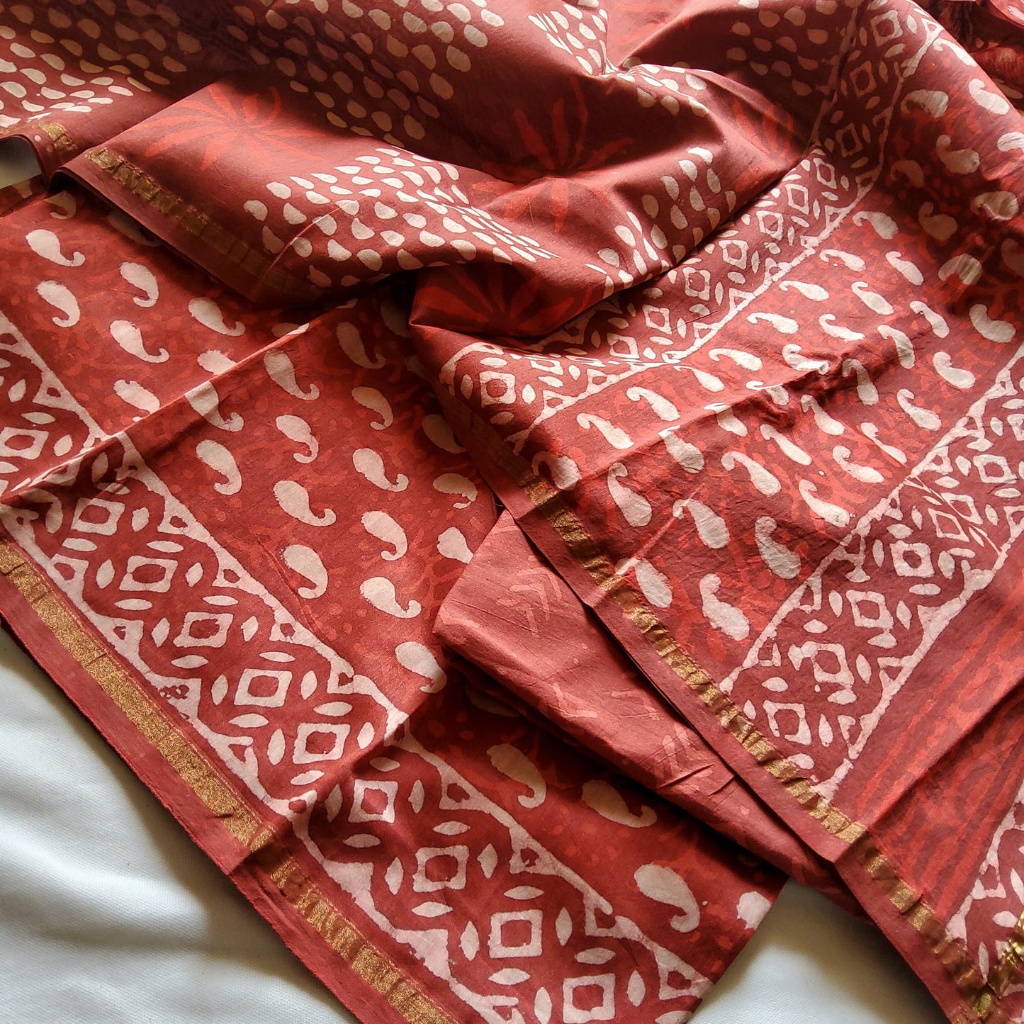 Hand Block Print Chanderi Salwar Suit