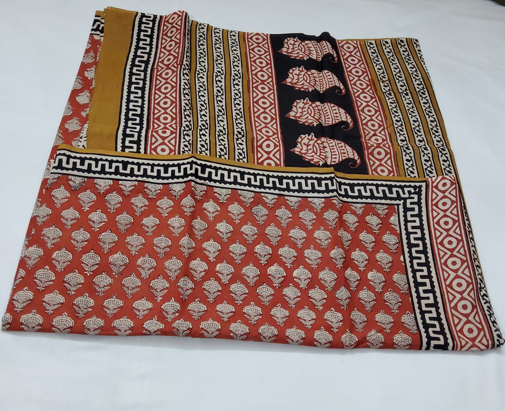 Hand BlockPrint Cotton Saree with Blouse