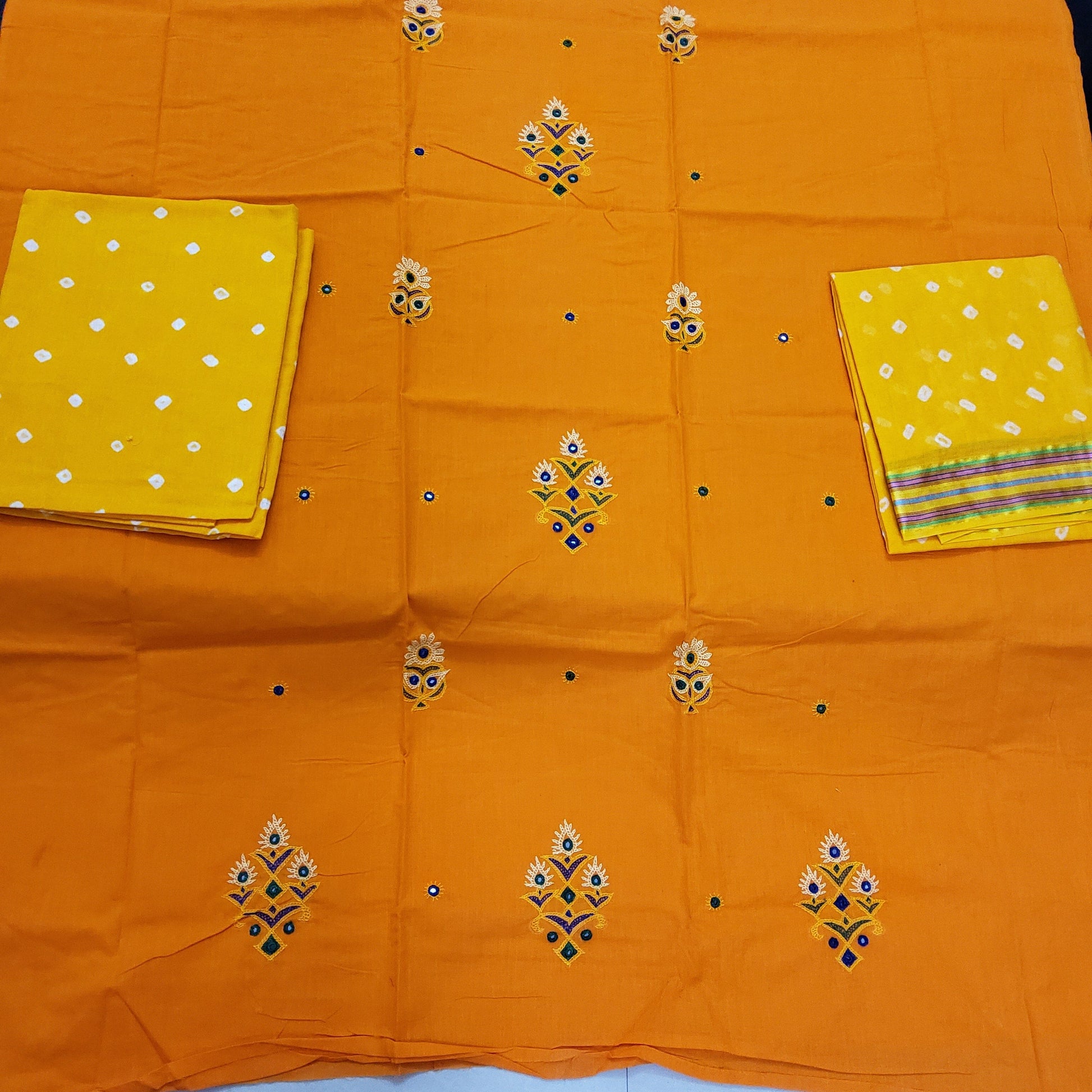 Handloom Cotton Dress Material with Kutchh RABARI embroidery