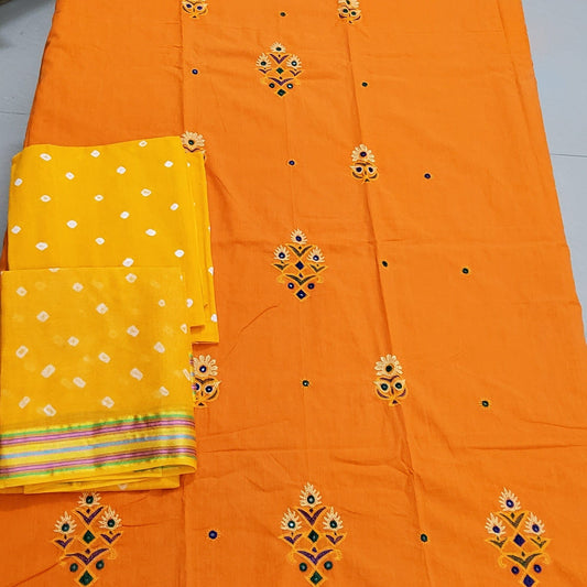 Handloom Cotton Dress Material with Kutch RABARI embroidery