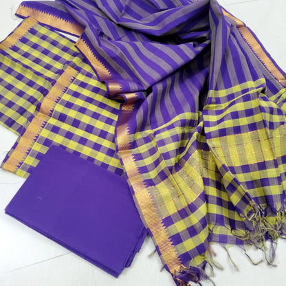 Handloom Mangalagiri Cotton Dress Material