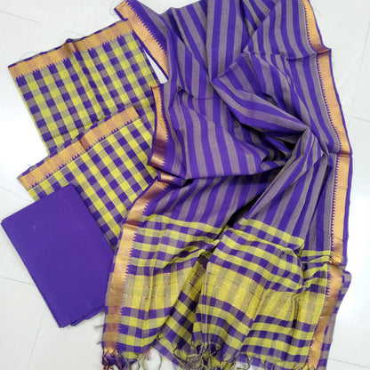 Handloom Mangalagiri Cotton Dress Material