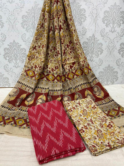 cotton dress materials near me Pure Cotton dress material with hand work on neck