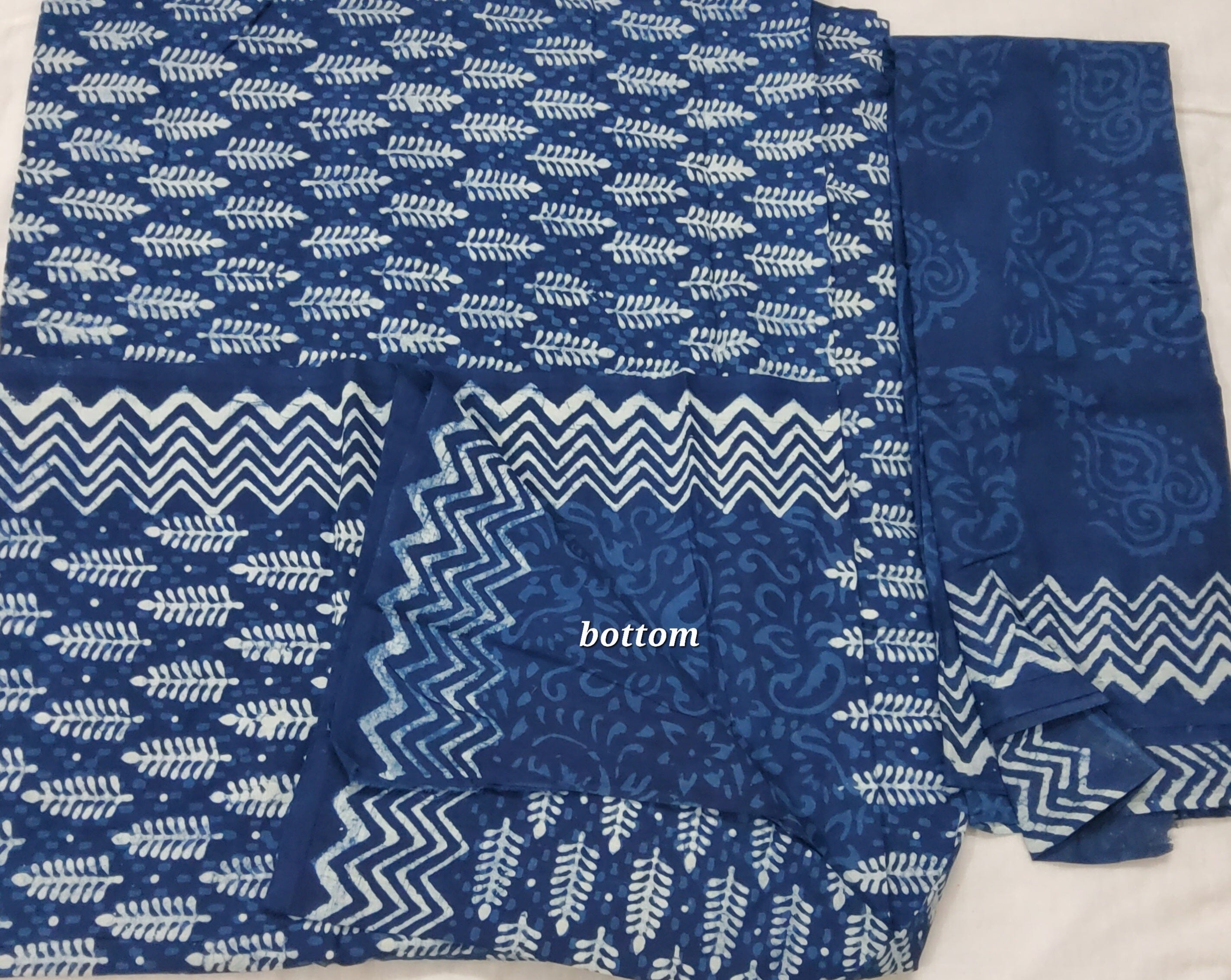 Block printed indigo cotton dress materials at Best Price in Kadapa | style  fashion