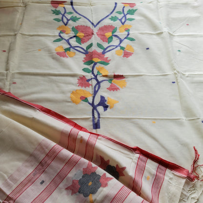 Jamdani Weaving Cotton Top Dupatta Set