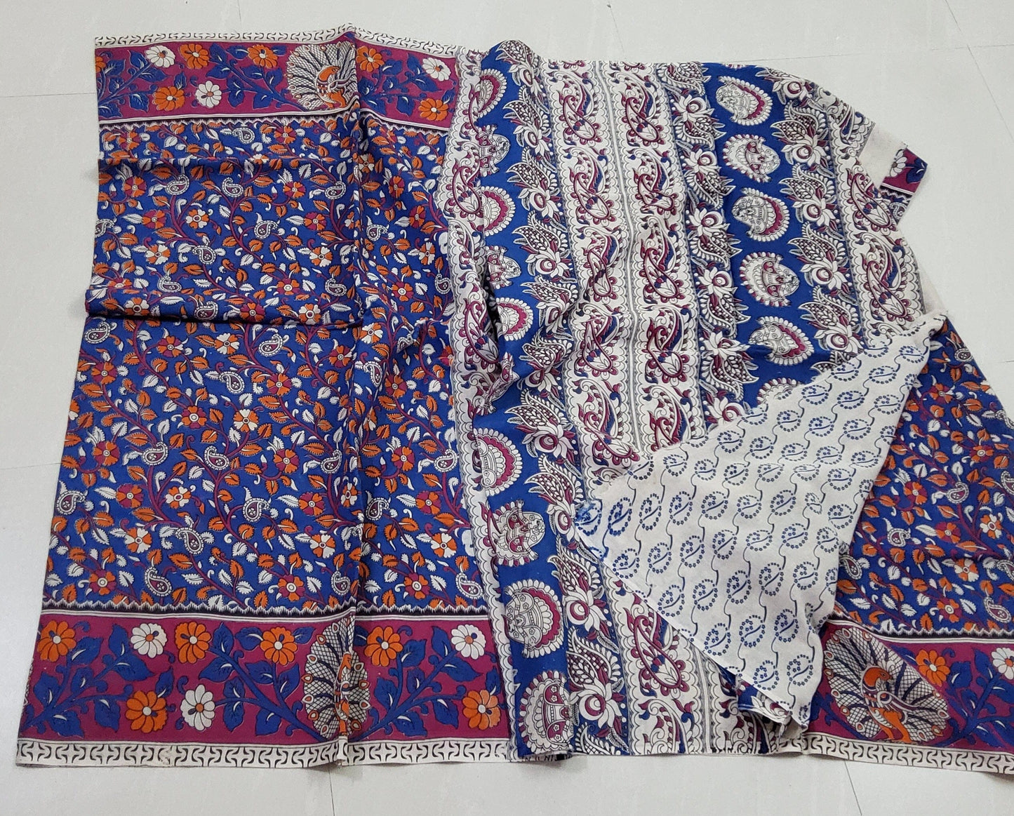 Kalamkari Cotton Saree with Blouse