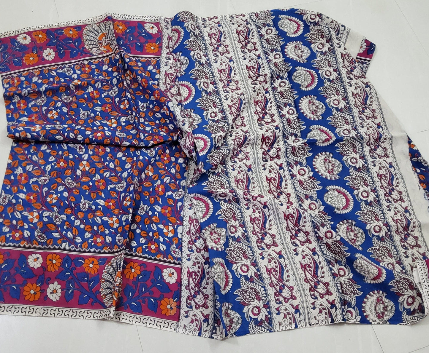 Kalamkari Cotton Saree with Blouse