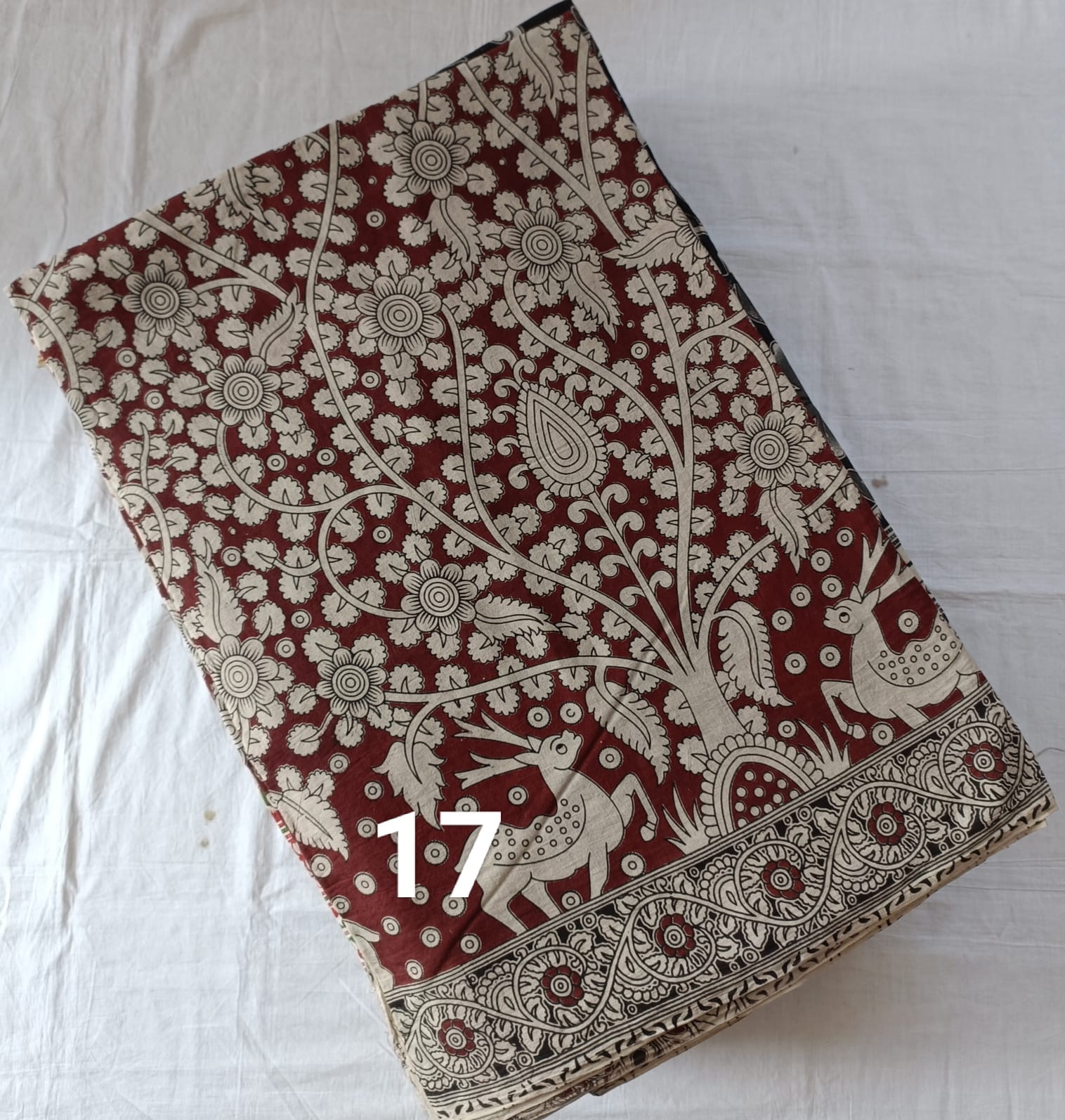 Kalamkari Malmal Saree with blouse