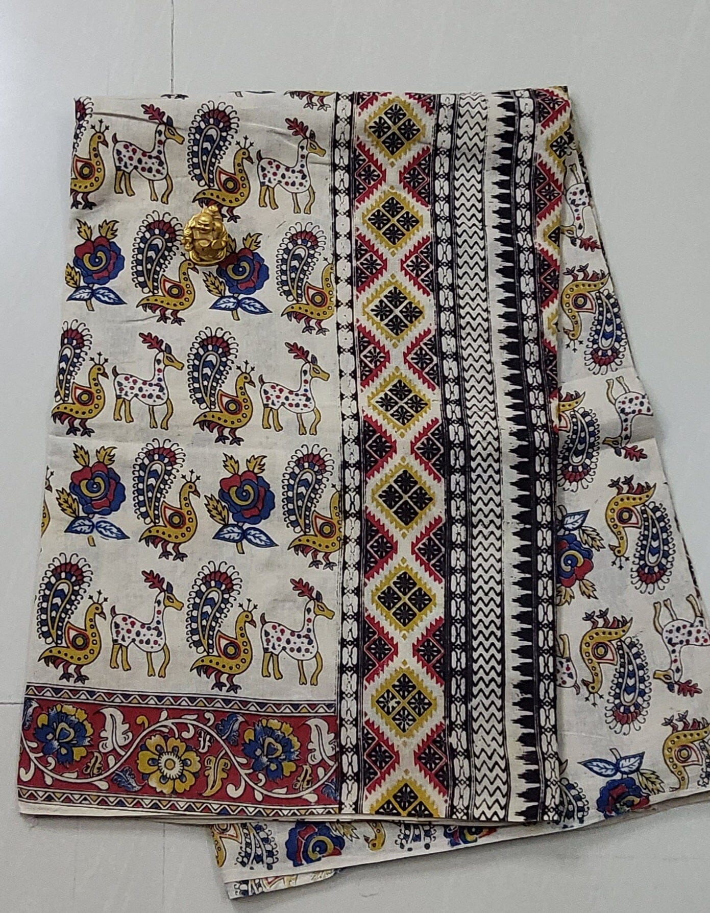 Kalamkari Cotton Saree with blouse