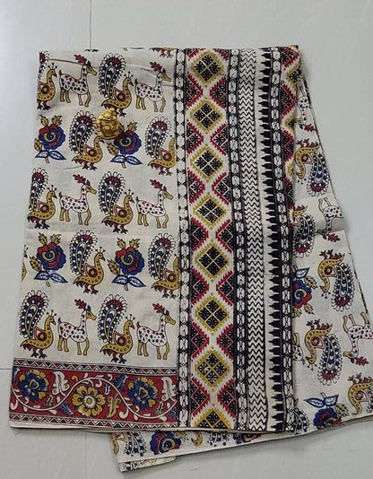 Kalamkari Cotton Saree with blouse