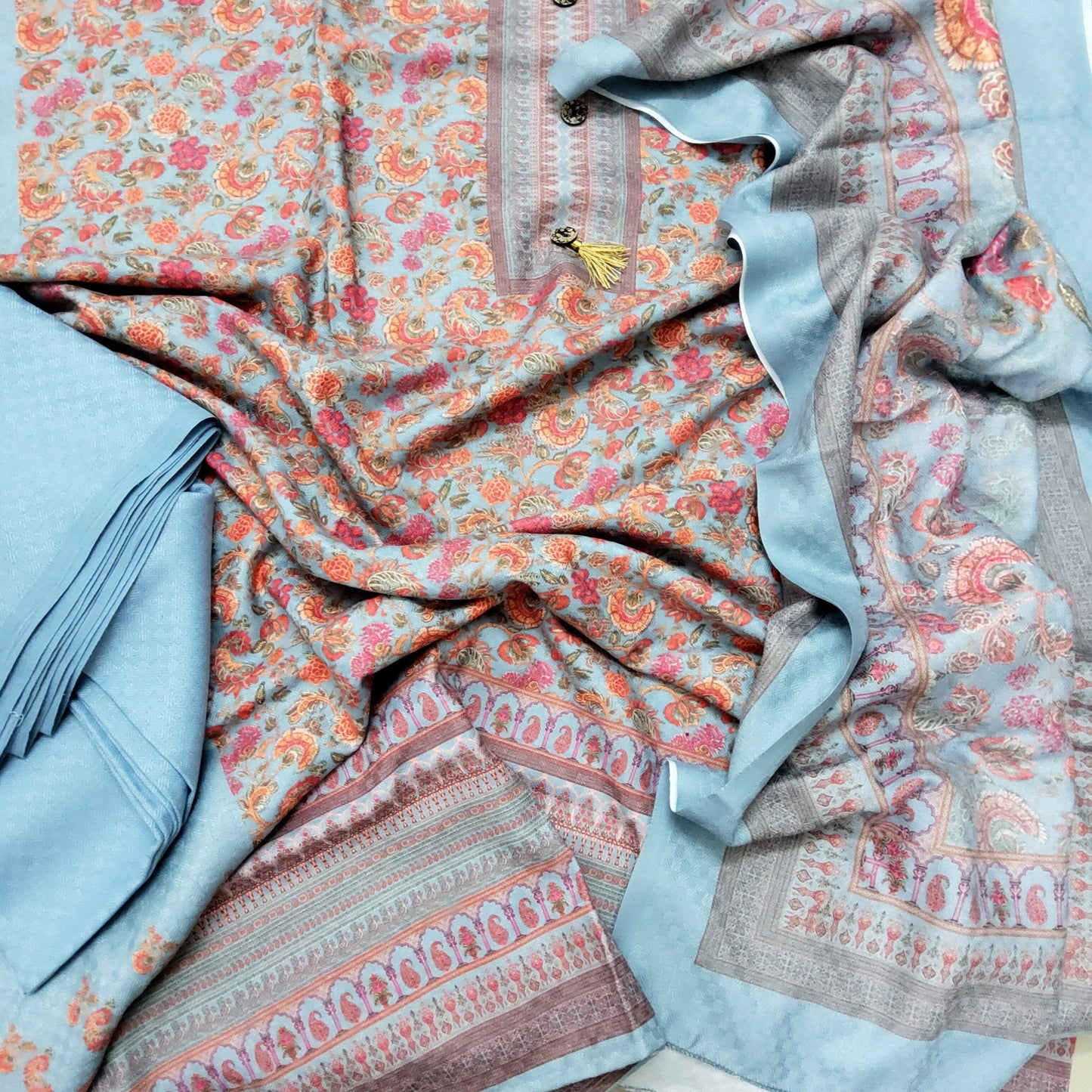 Kani Weaving Woollen Dress Material
