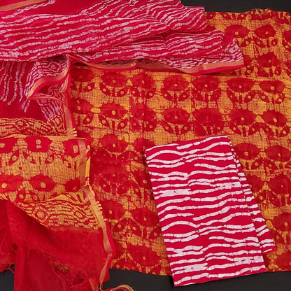 Kota Doriya Hand Block Printed Dress Material