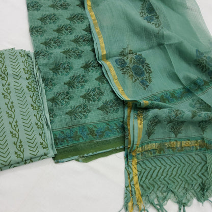 Bagru Hand Block Print Kota Doriya Salwar Suit