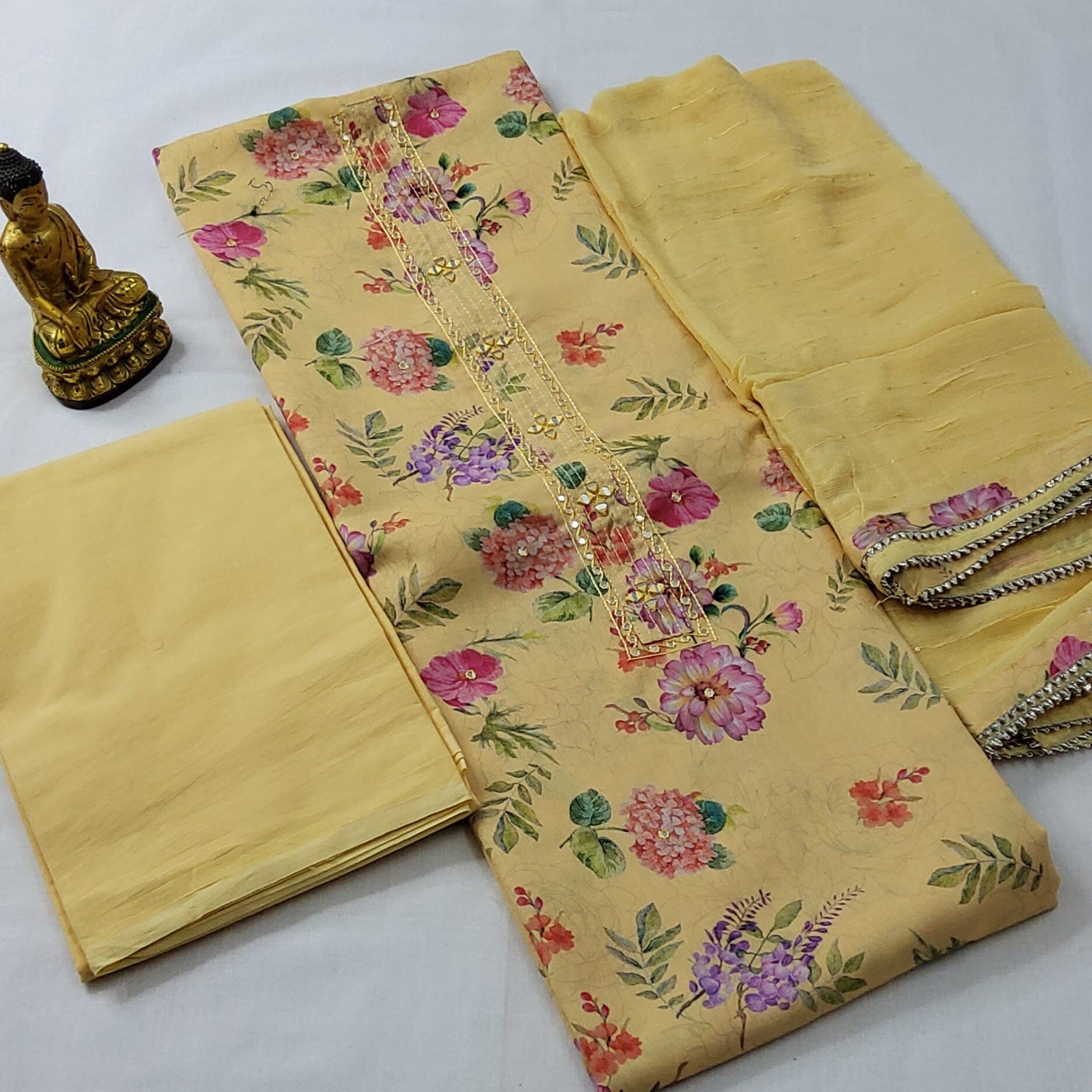 Flowery Spring Floral Print 100% Cotton Poplin Fabric Dress Material, 150cm  Wide | eBay