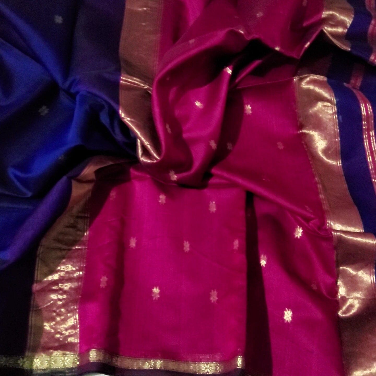 Maheshwari Silk Handloom Saree with All Over Bootis