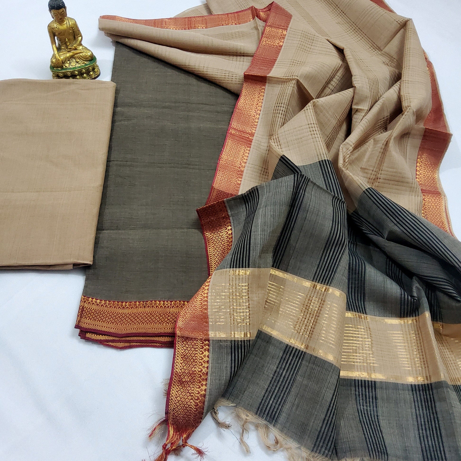 Mangalagiri Handloom Cotton Dress Material