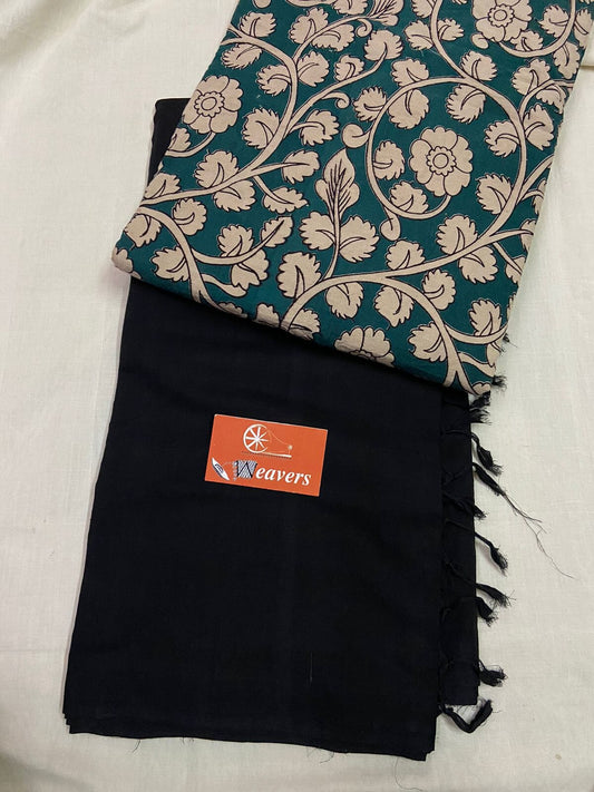 Mangalagiri Hand Woven Cotton Saree with extra Blouse