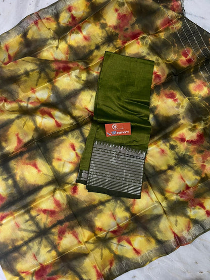 Mangalgiri Hand woven Silk Cotton Dress Material
