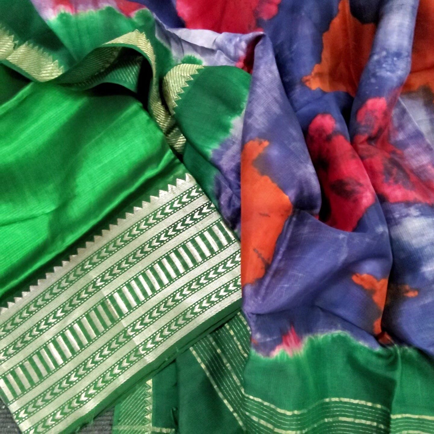 Mangalagiri Handloom Light Purple Color Cotton Dress material – Devi  Handlooms