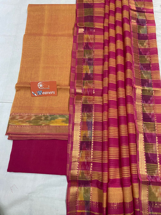 Pure Handloom Mangalagiri Cotton Dress Material