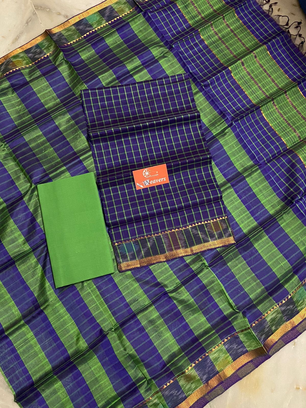 Mangalagiri Handloom Silk Cotton Dress Material