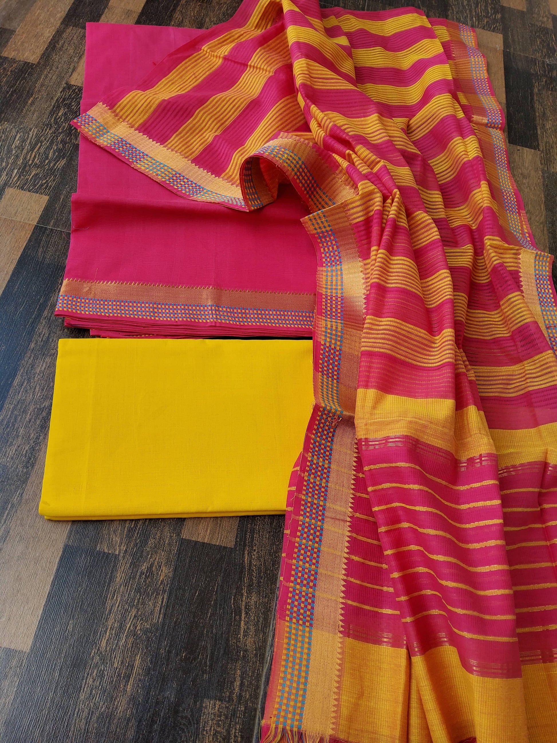 Mangalgiri Pure Handloom Cotton Dress Material