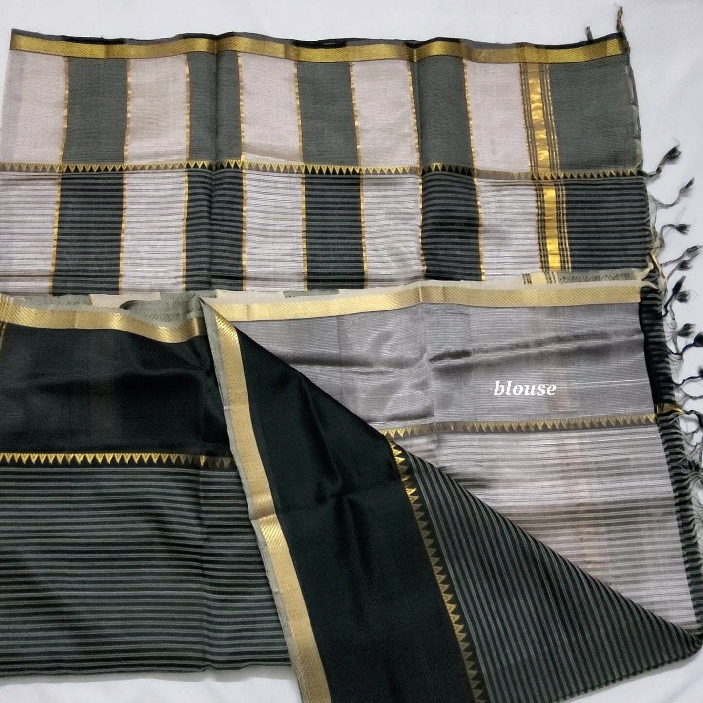 Beautiful Pure Handloom Mangalagiri Silk Sarees With Checks Buties – Sloka  Online