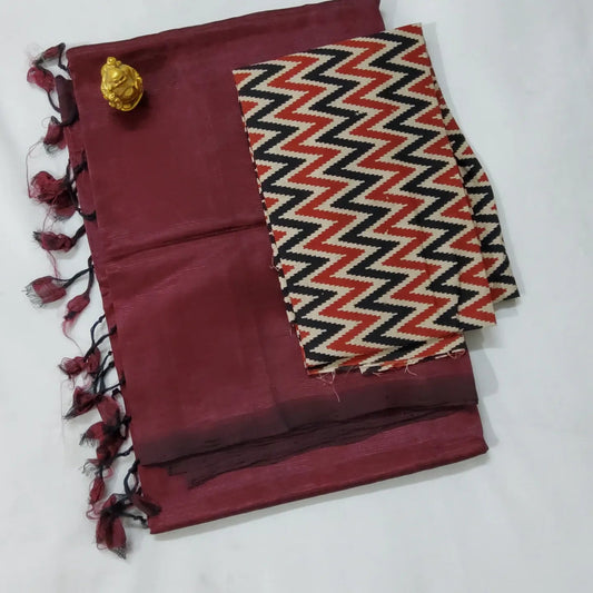 Mangalgiri Silk Cotton Saree with Extra Blouse