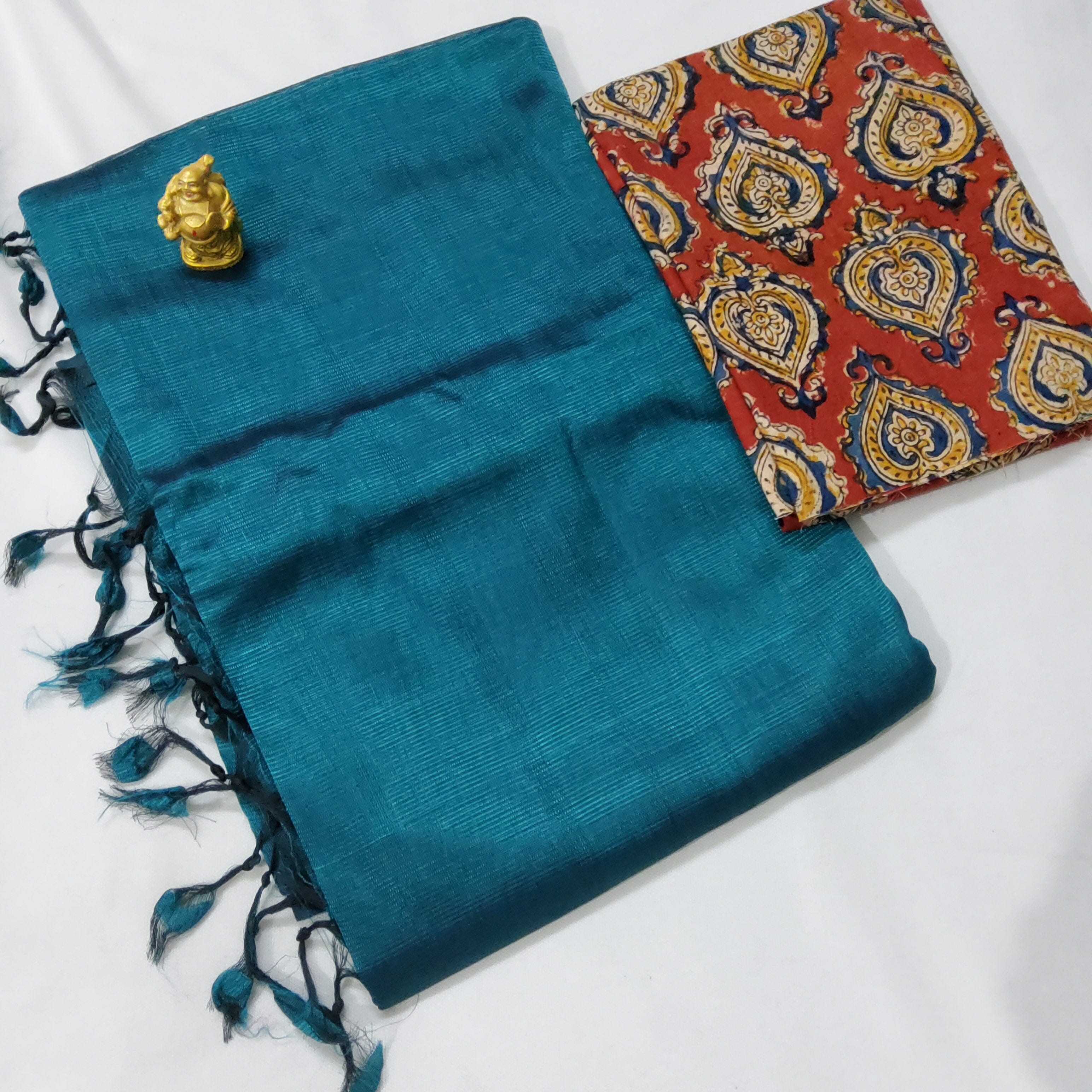 Mangalagiri Silk Cotton Hand Woven Saree with Extra Kalamkari Blouse – RKG  SHOPPING