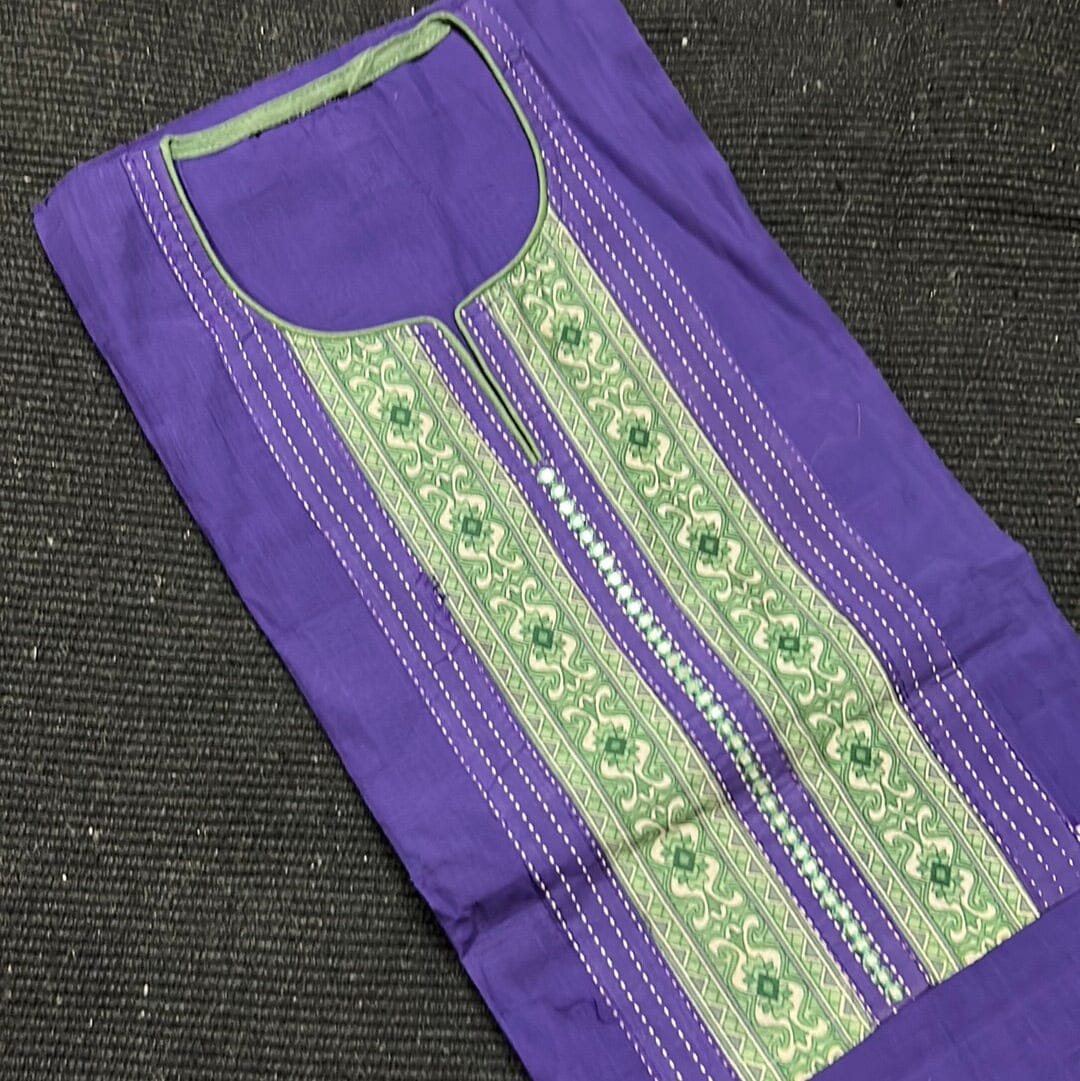 Mangalagiri Cotton Umbrella cut Long Kurti with Pochampally Ikkath Cotton  Sleeves and Boarder