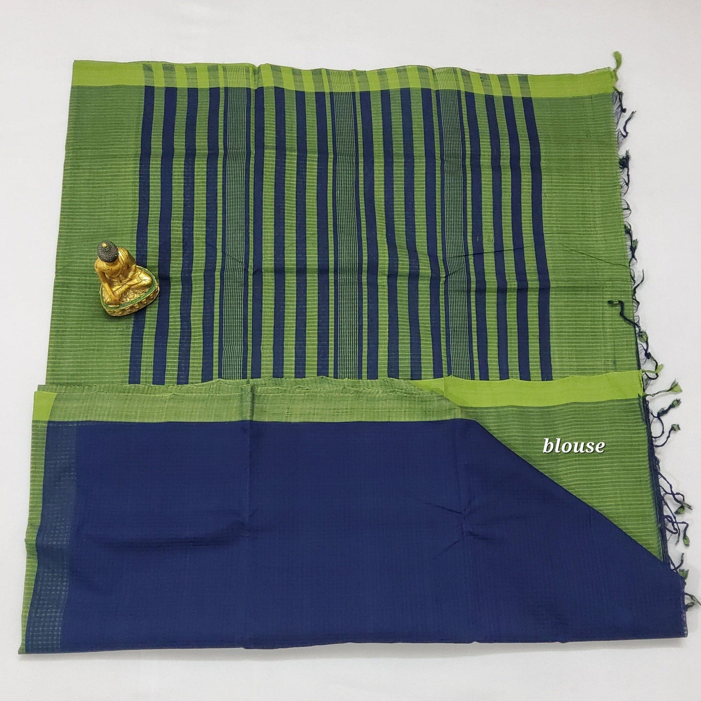 Mangalgiri Cotton Saree with Contrast Blouse