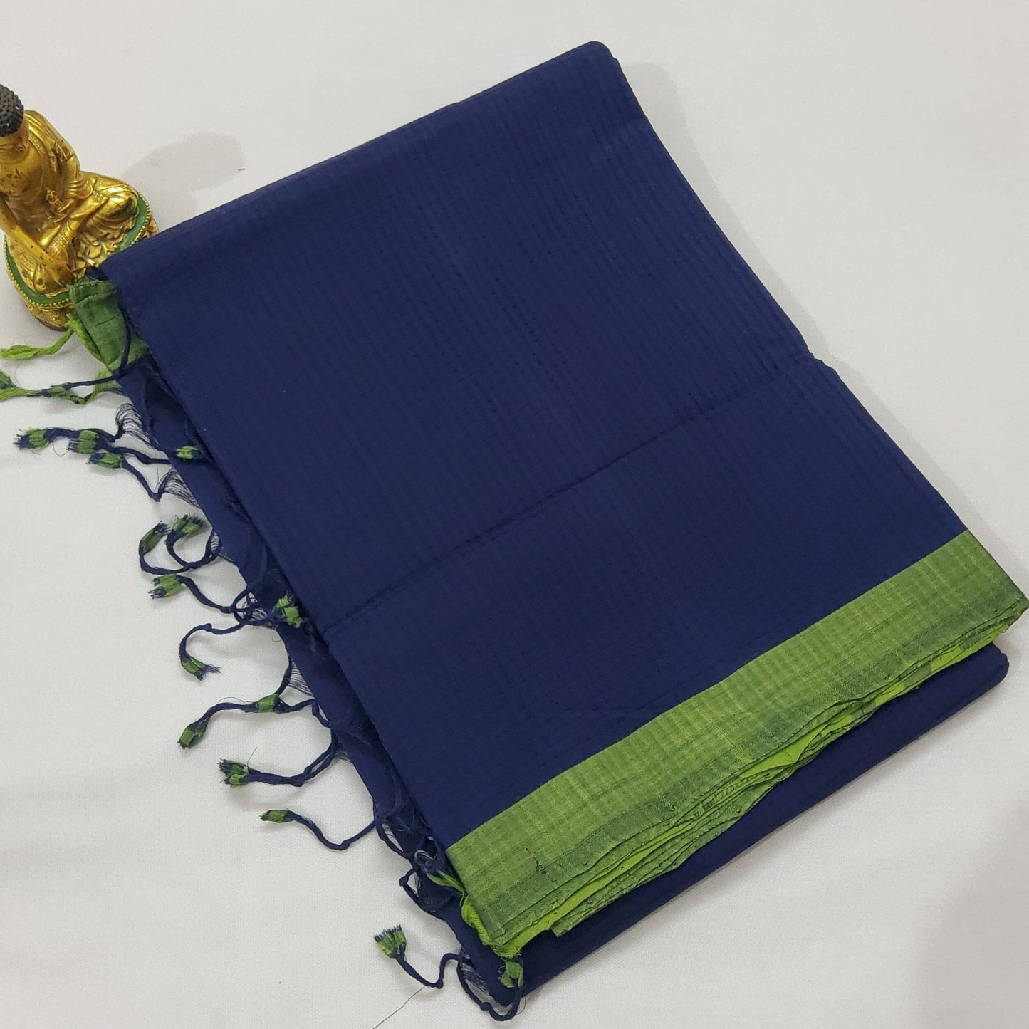 Mangalgiri Cotton Saree with Contrast Blouse