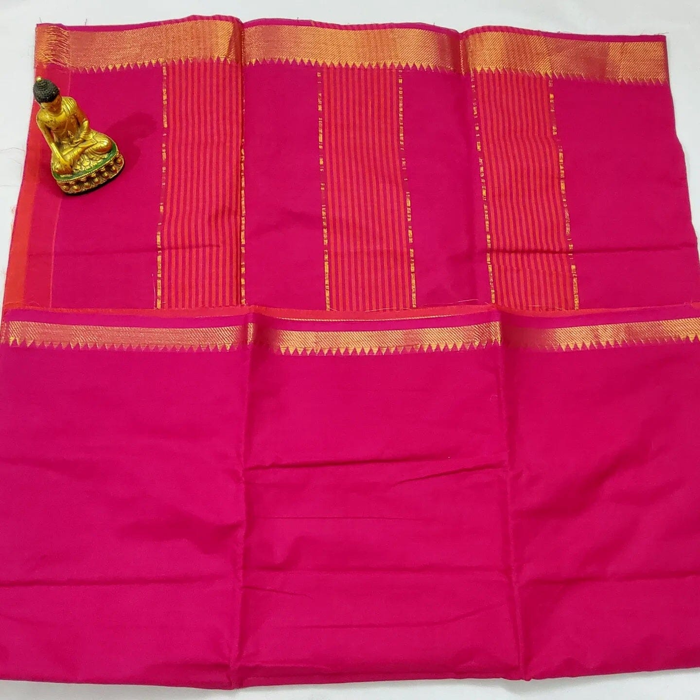 Mangalgiri Cotton Saree with Gold Zari Border