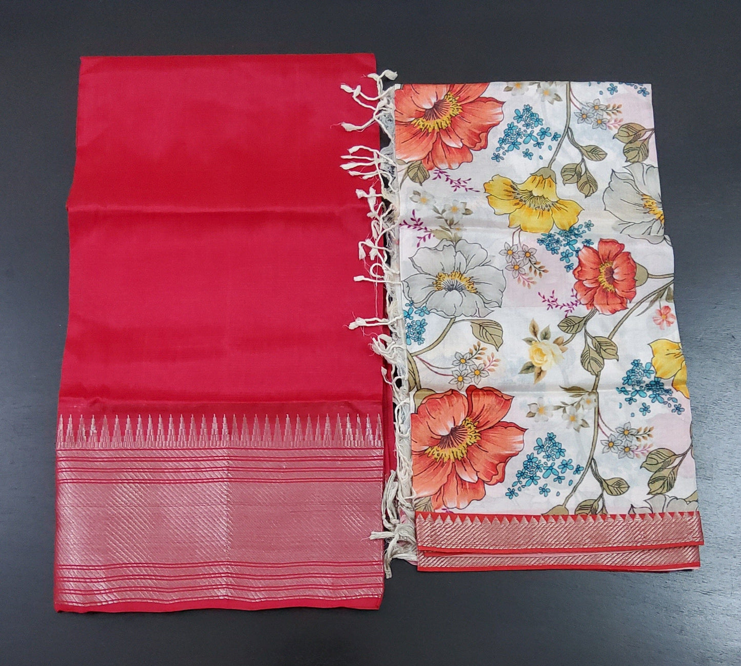 Mangalgiri Cotton Silk Handloom Dress Material