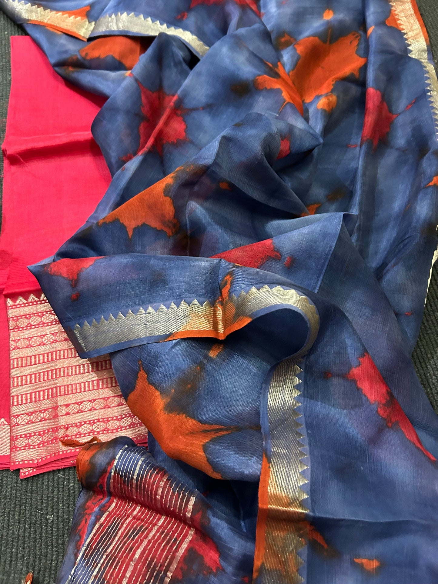 Mangalgiri Hand woven Silk Cotton Dress Material