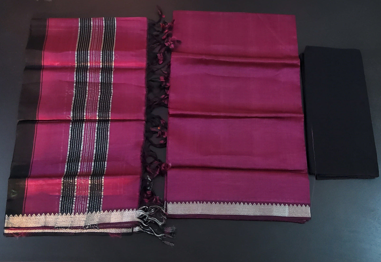 Mangalgiri Handloom Silk Cotton Dress Material