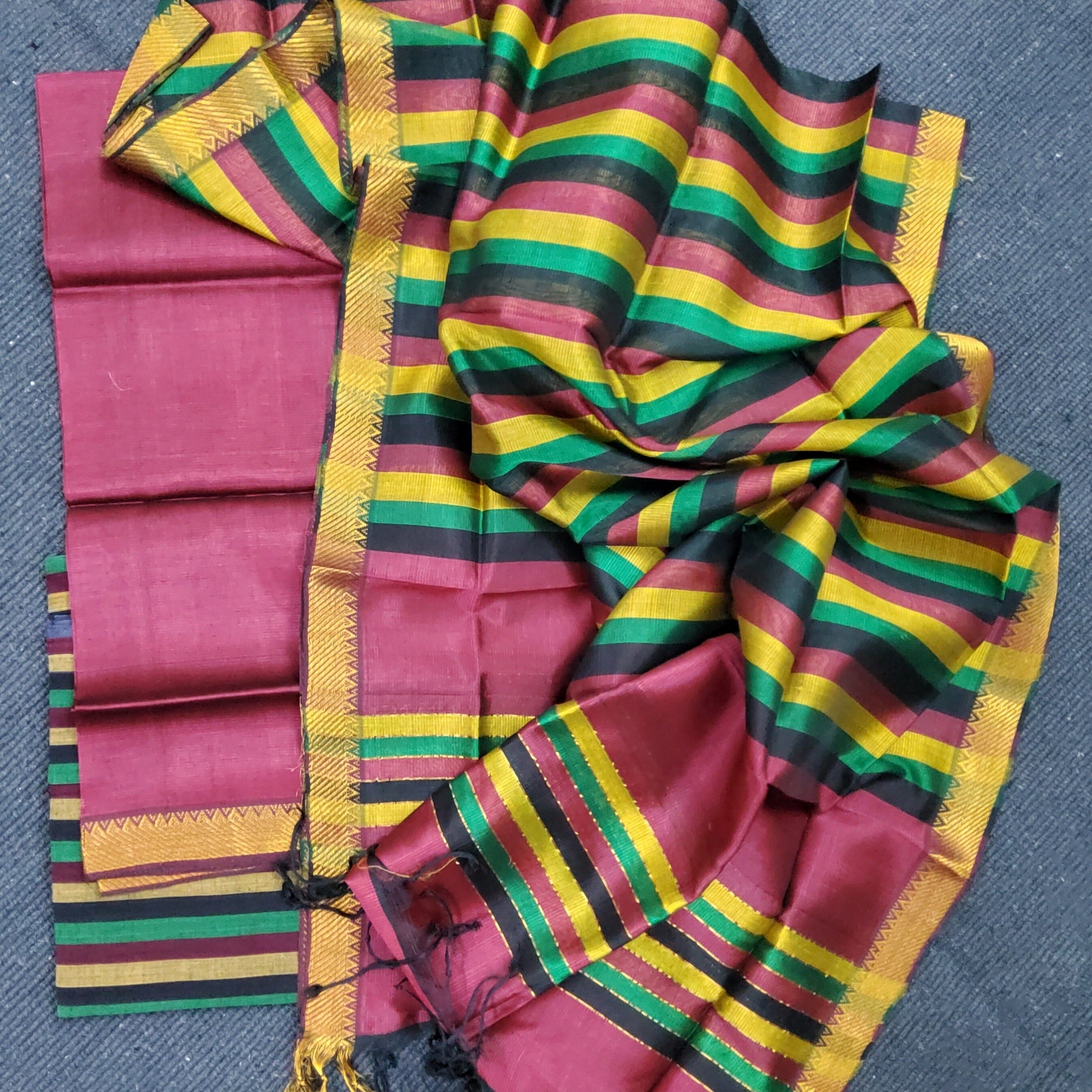 Mangalgiri Silk Cotton Dress Material