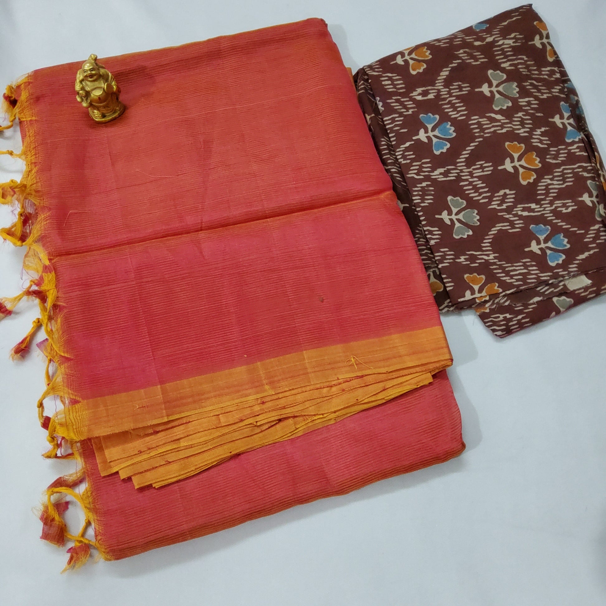 Mangalgiri Silk Cotton Saree with Extra Blouse