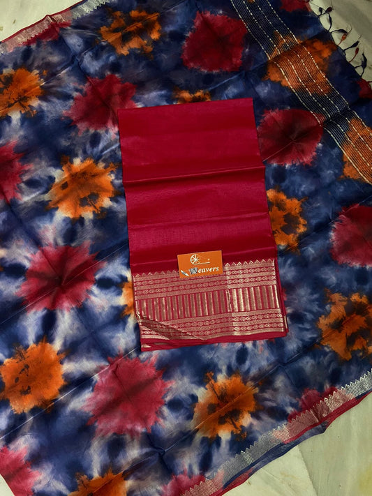 handloom Mangalgiri Silk Cotton top Dupatta set