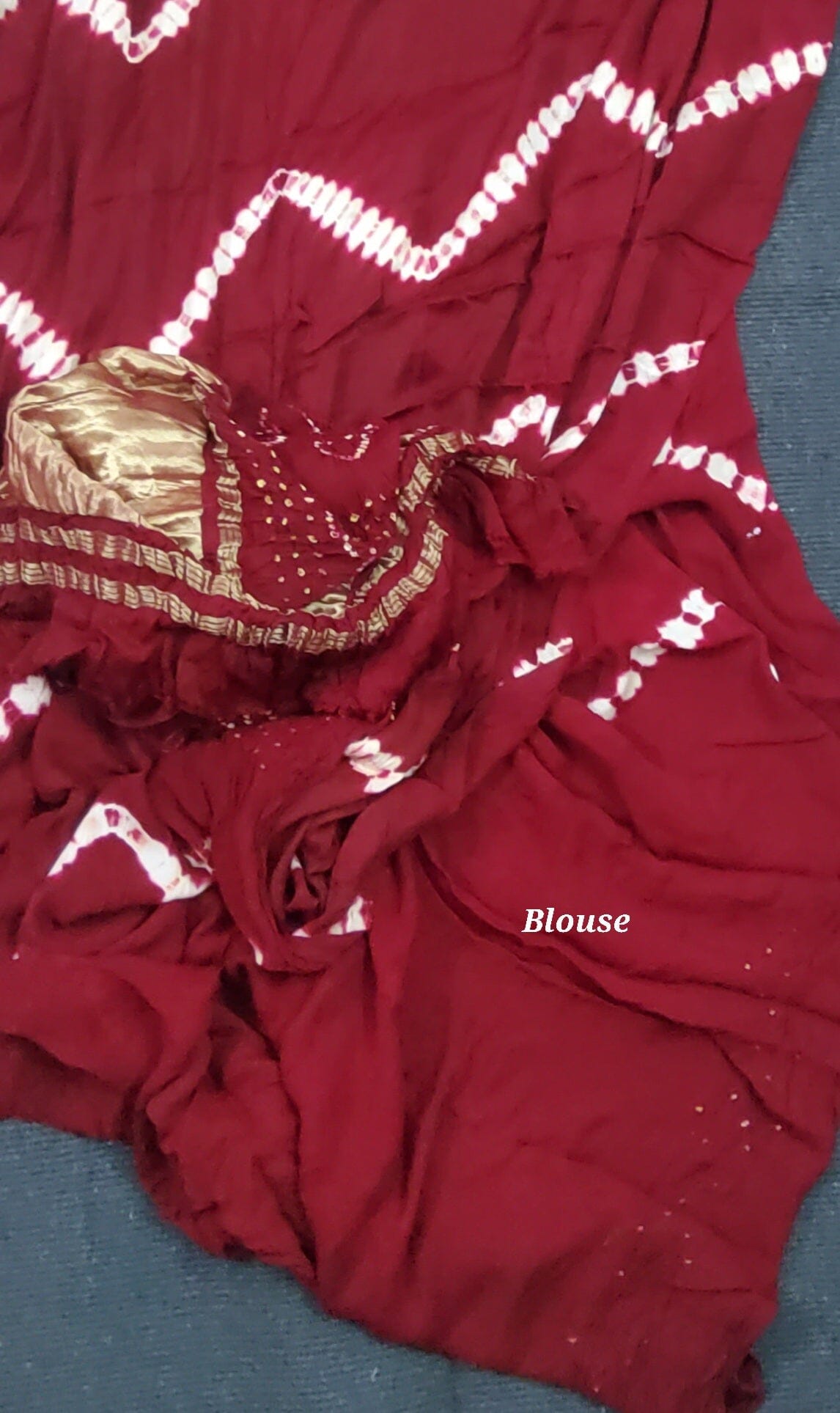 Maroon Shibori Modal Silk Saree with Tissue pallu
