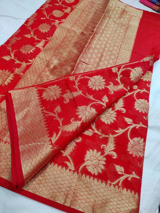 Mix Kota powerloom saree in weaving with Blouse