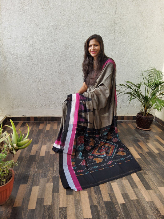 Odisha Ikat Hand Woven Cotton Saree