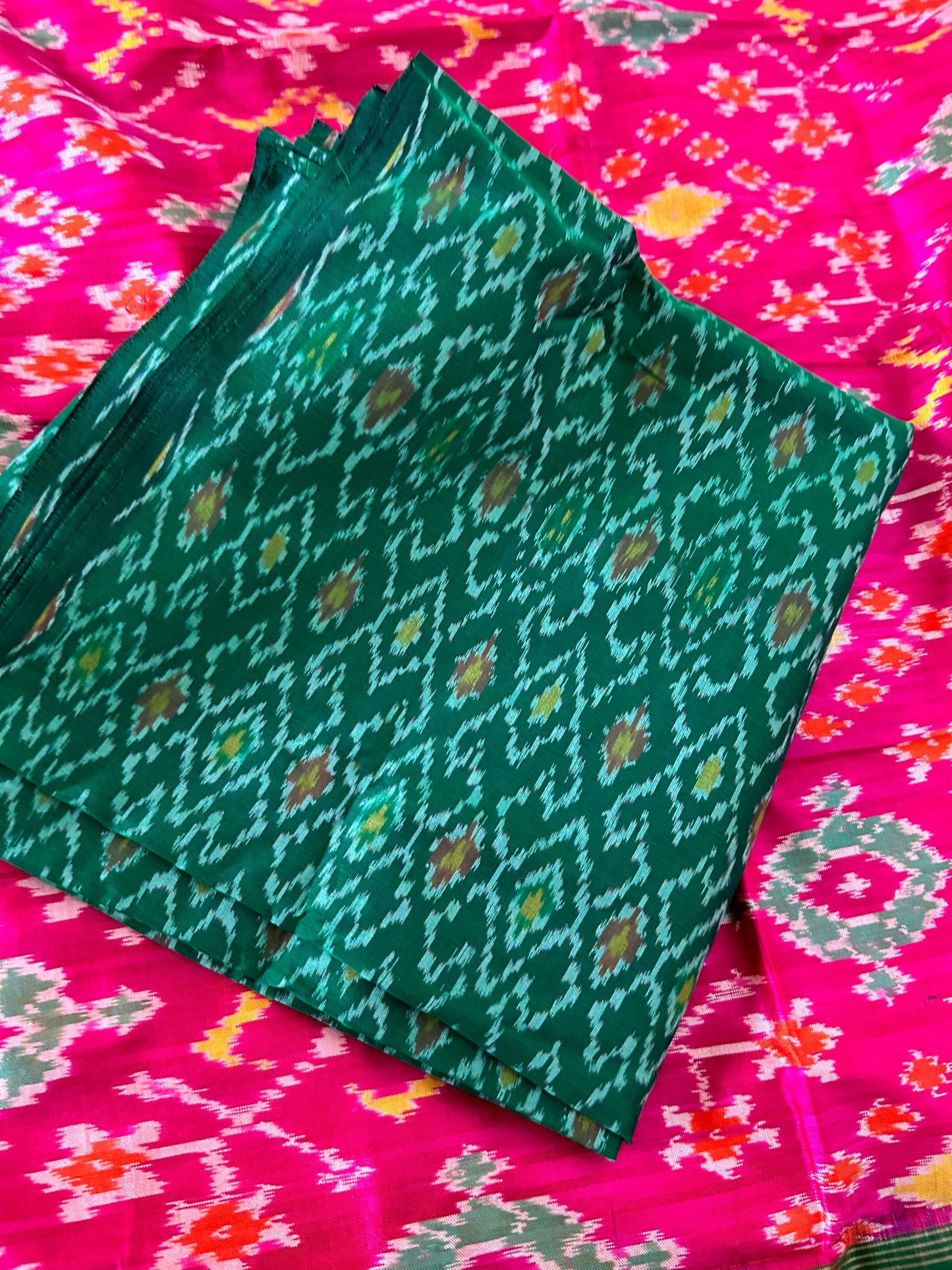 Pochampally Pure Silk Top Dupatta Set