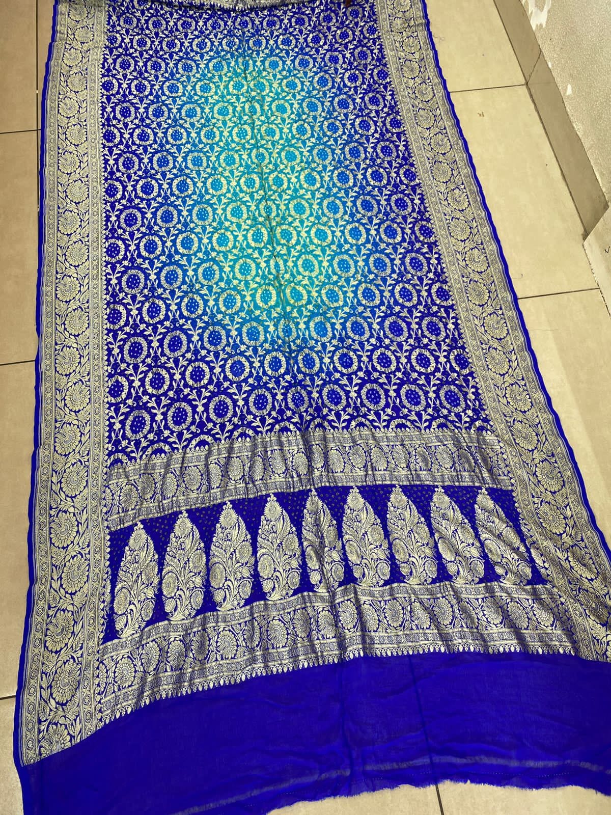 Pure Georgette Bandhej Neemjari Dupatta