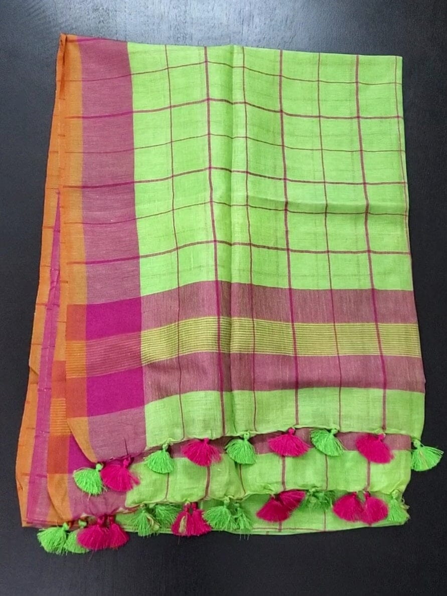 Pure linen dupatta 