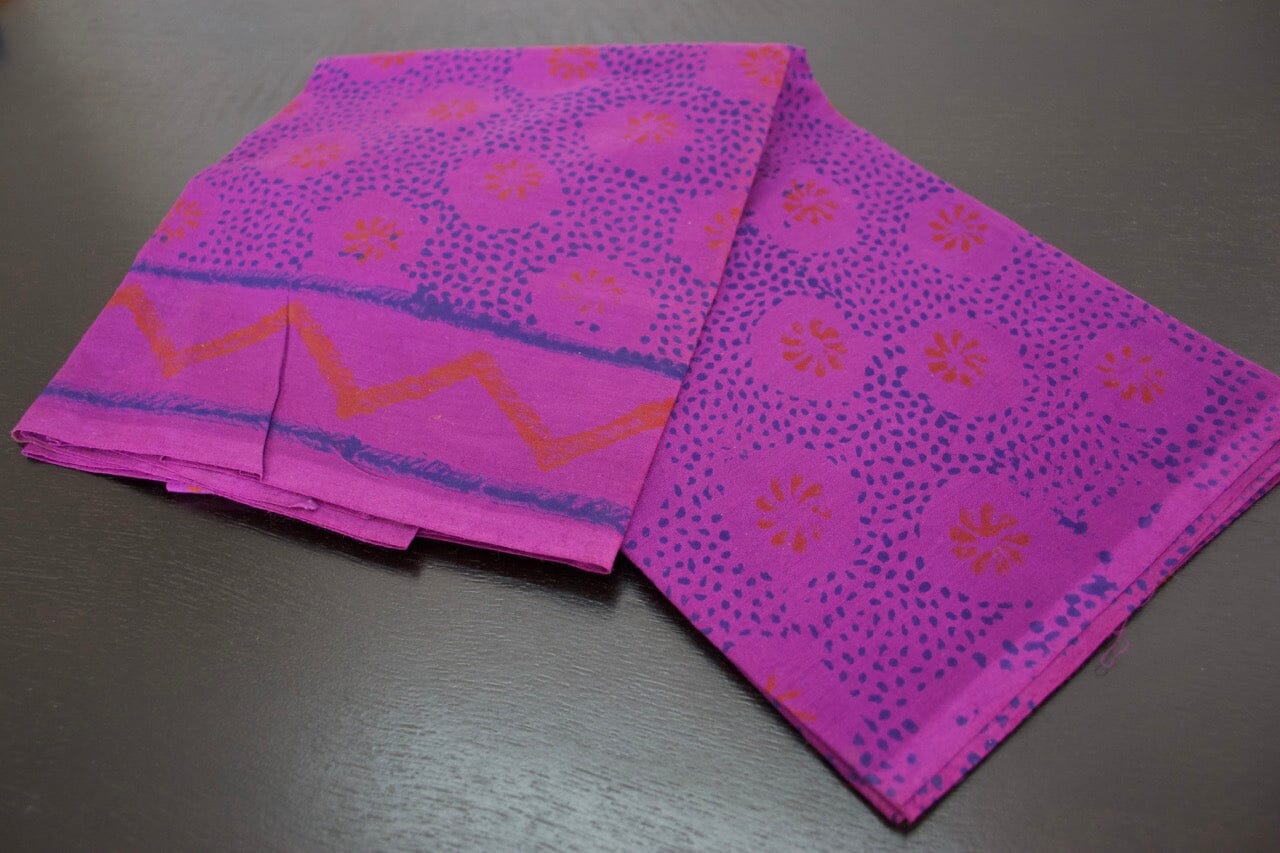 Purple Cut Piece Cotton Fabrics - 2.5 meter