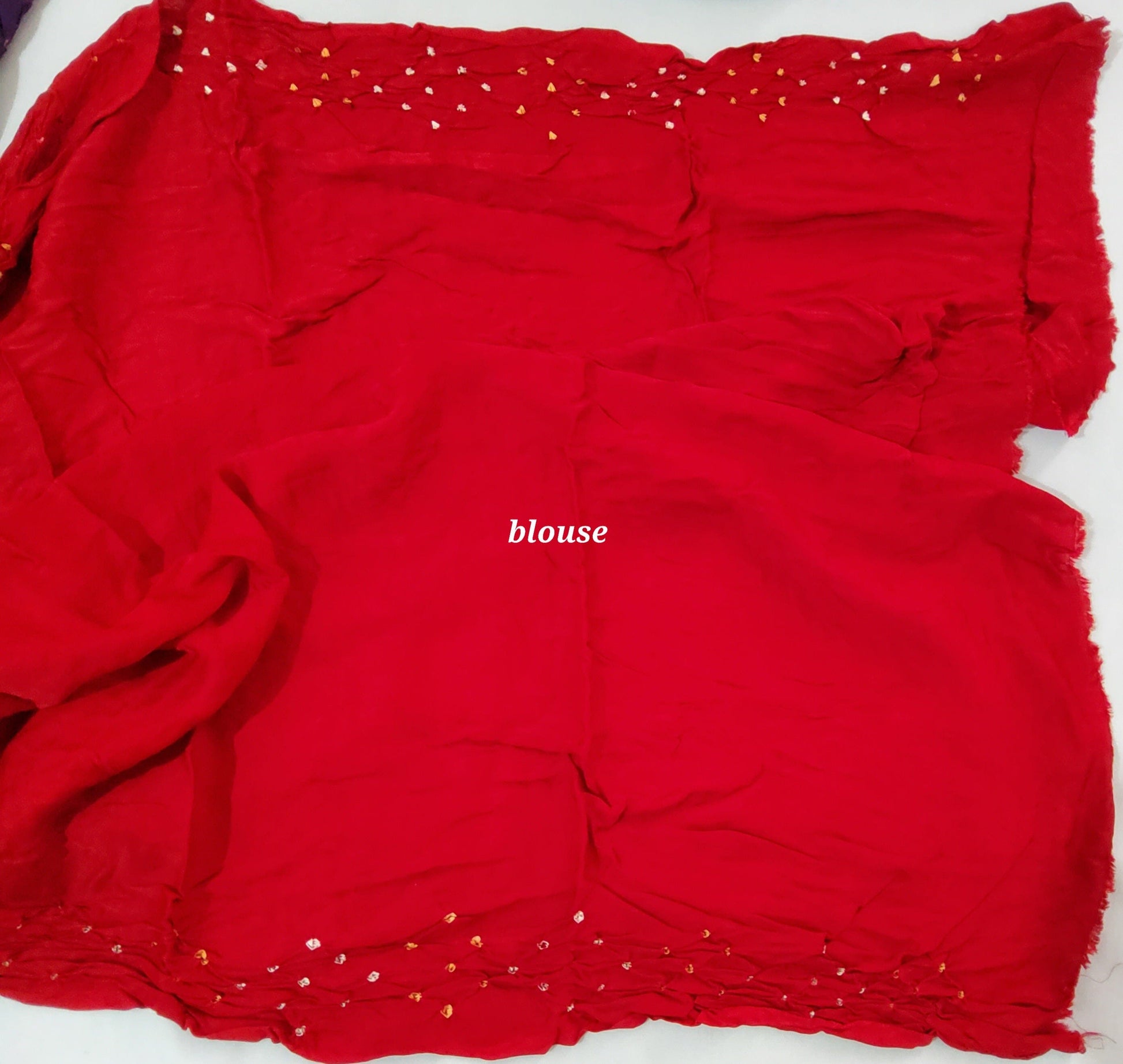 Red Bandhej Modal Silk Saree with Tissue Pallu