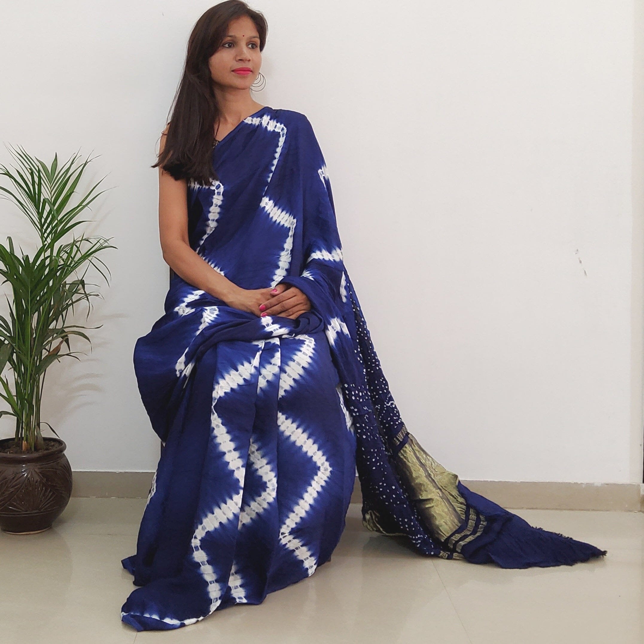 Bhagalpur Silk Shibori Saree, 6.3 m (with blouse piece) at Rs 525/piece in  Bhagalpur